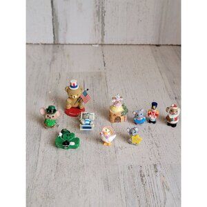 Unique animal holiday figurines Beach Xmas St Patty's variety figure set